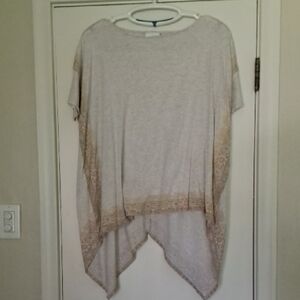 Cream Shrug Poncho Sweater